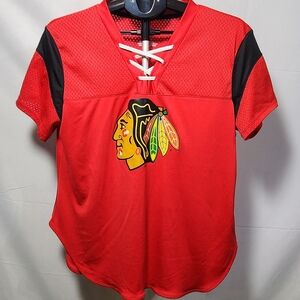 NHL Chicago Blackhawks Red Sports Jersey with Iconic Logo-Size XL